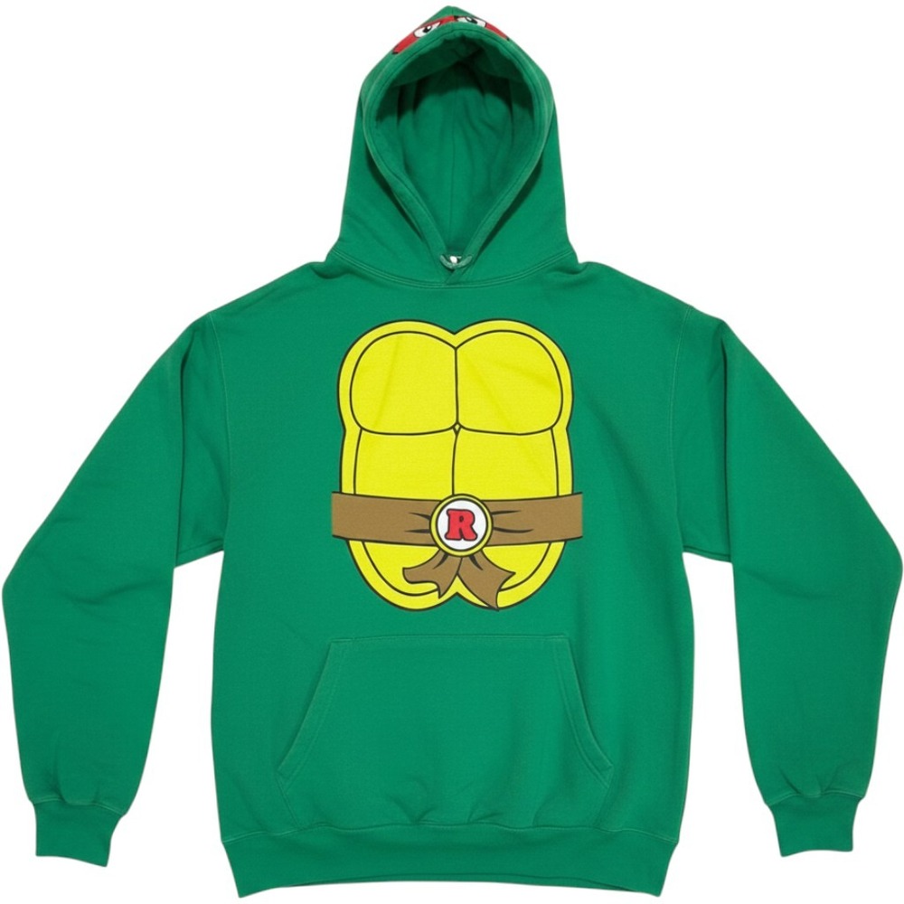 Surf Ave TMNT Raphael Costume Hoodie Mens XL Green Cotton Graphic Retro Y2K 90s
